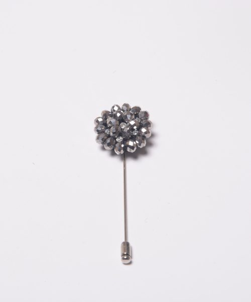 Silver / Grey Crystal Lapel Pin